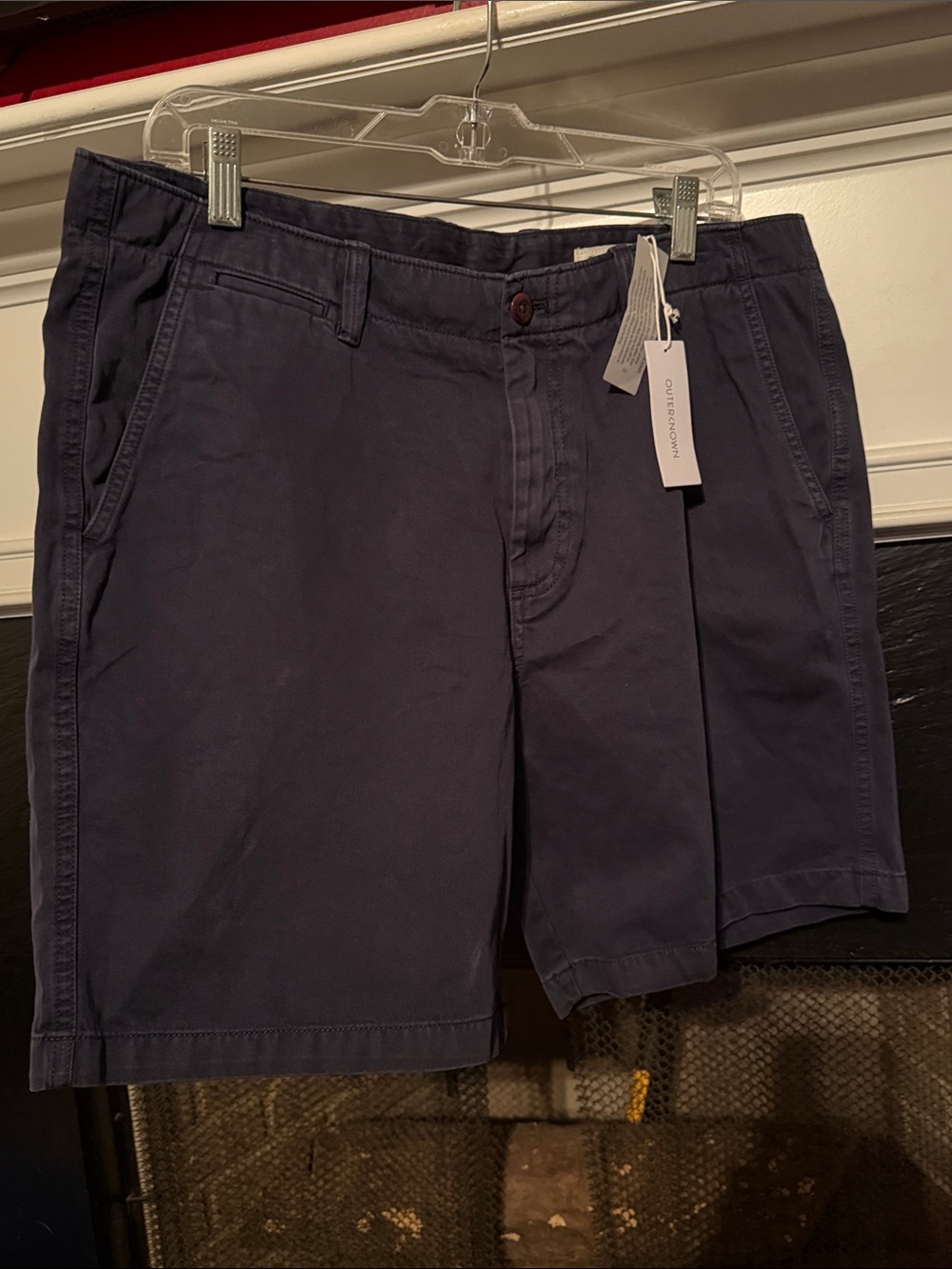 NWT Outerknown Men's Navy Nomad Chino Shorts Size 34